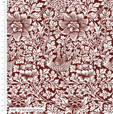 William Morris Designs – Viskosestoff mit Vogel- und Anemonenmotiv, 100 % Viskose, 150 cm breit, zum Basteln, Nähen, Schneidern, für die Heimdekoration